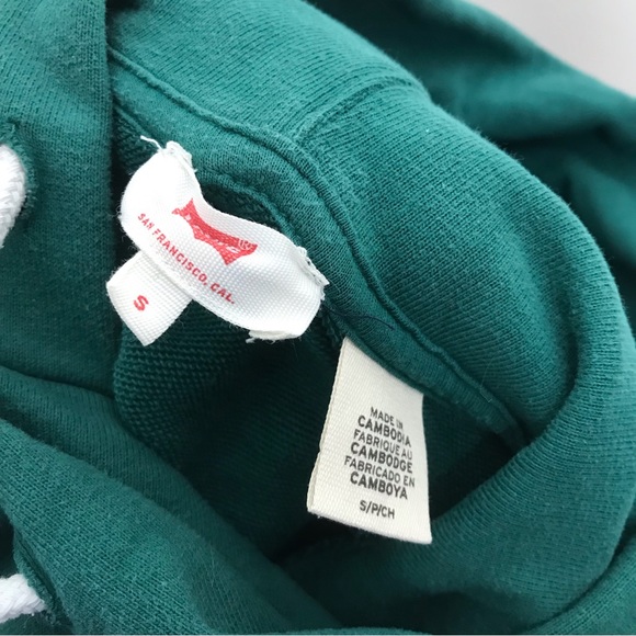 Levi’s Green and Blue Cropped Hooded Sweater - Picture 10 of 10